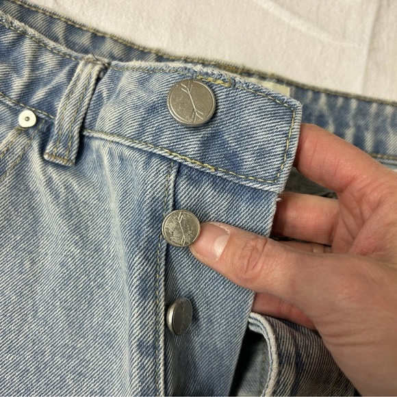 Banjara Super High Rise Button Fly Distressed Jean Shorts | Size 7/27 - Picture 4 of 6